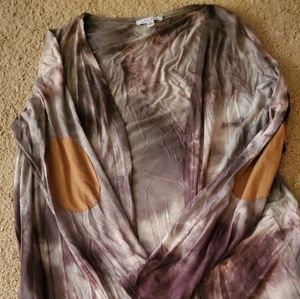 Olive green elbow patch cardigan